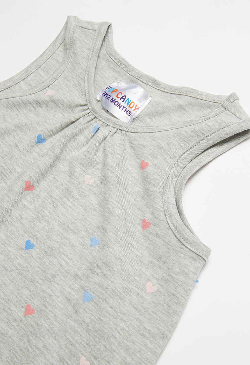 Pop Candy - Printed sleeveless vest - grey