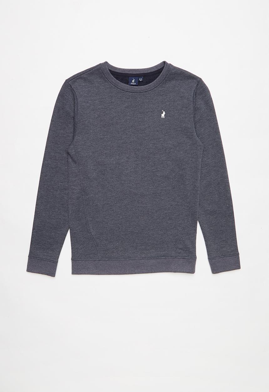 POLO - Teens blake long sleeve sweater - navy