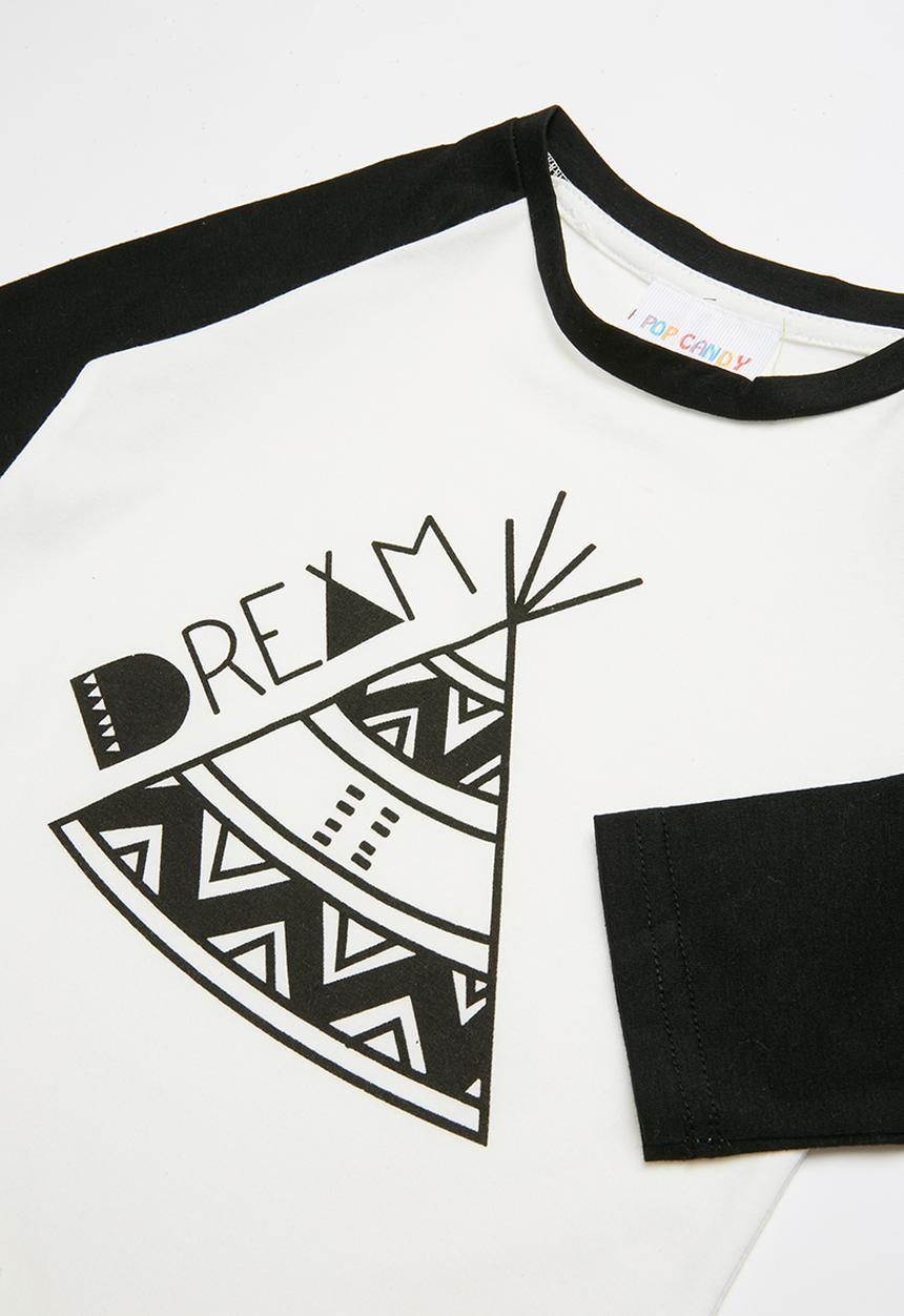 Pop Candy - Long sleeve printed tee - white