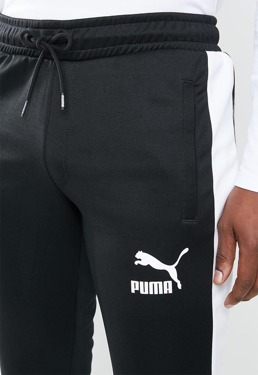 PUMA - Classics iconic t7 track pants - black & white