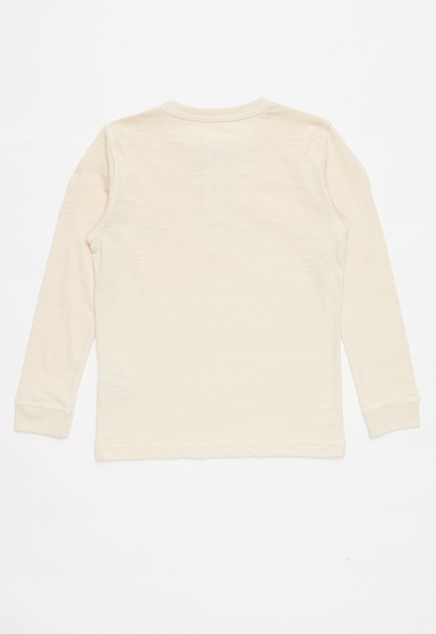 POLO - Long sleeve henley tee - beige 