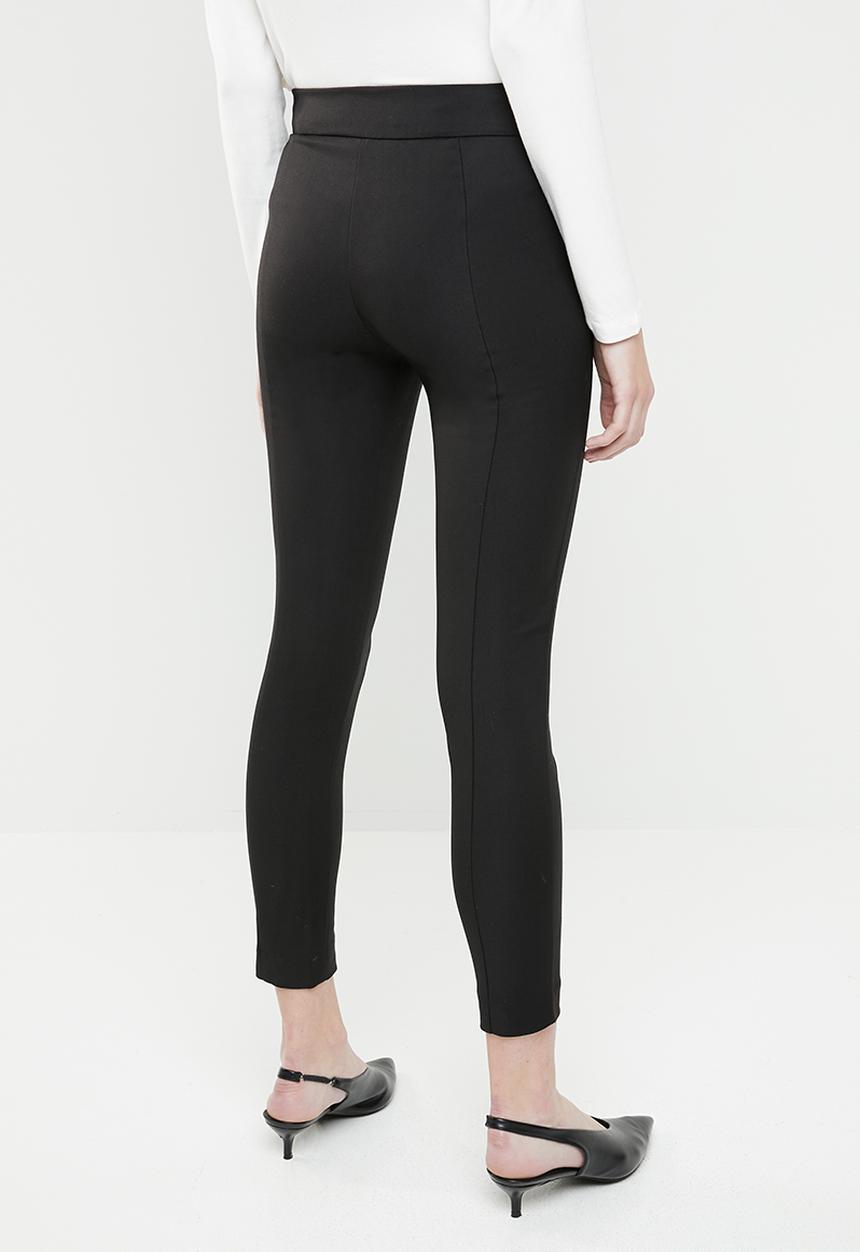MANGO - Crop slim fit trouser - black