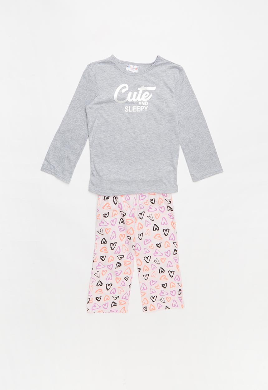 Pop Candy - Flannel pyjama set - grey