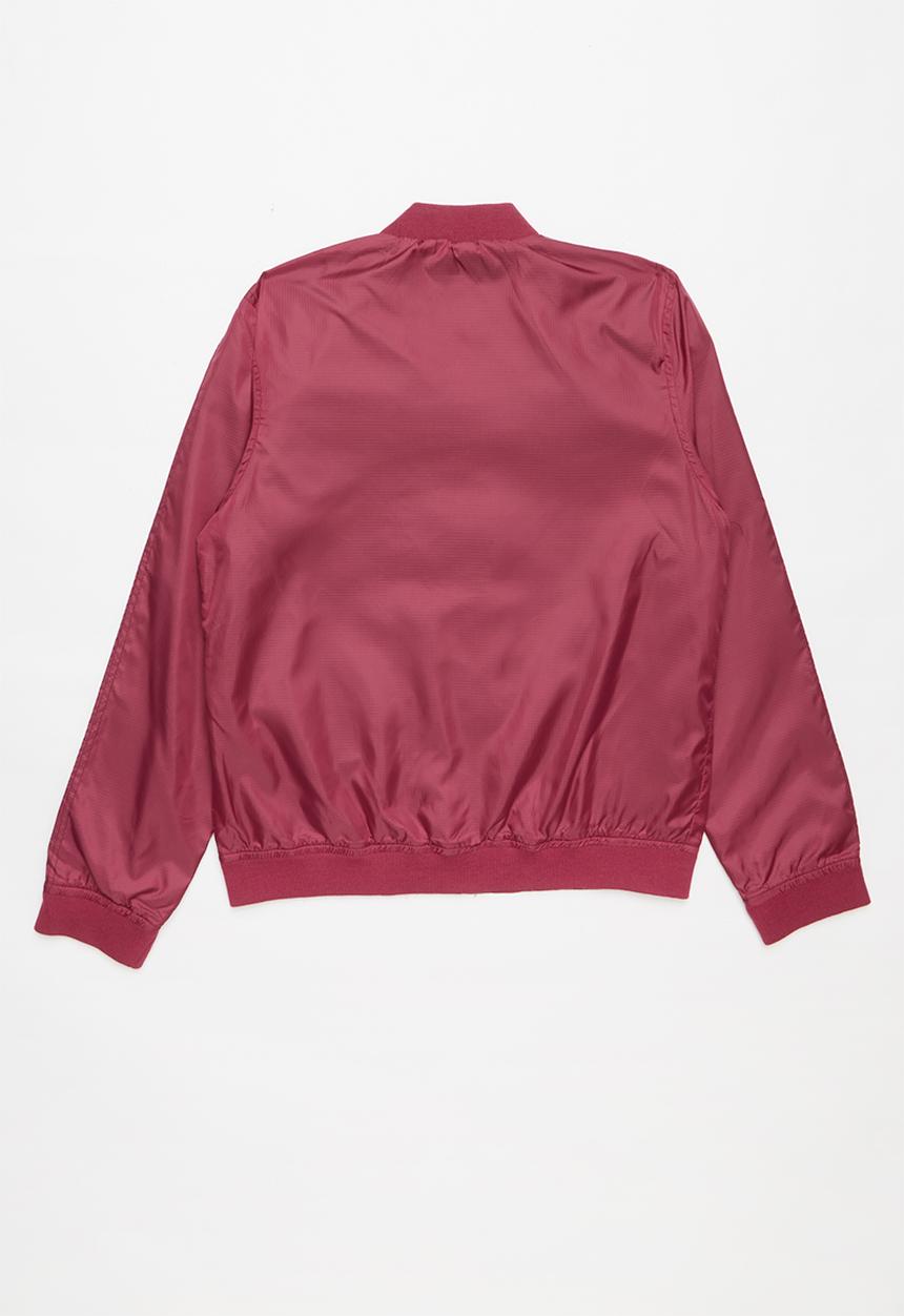 POLO - Teens gregory long sleeve baseball jacket - burgundy 