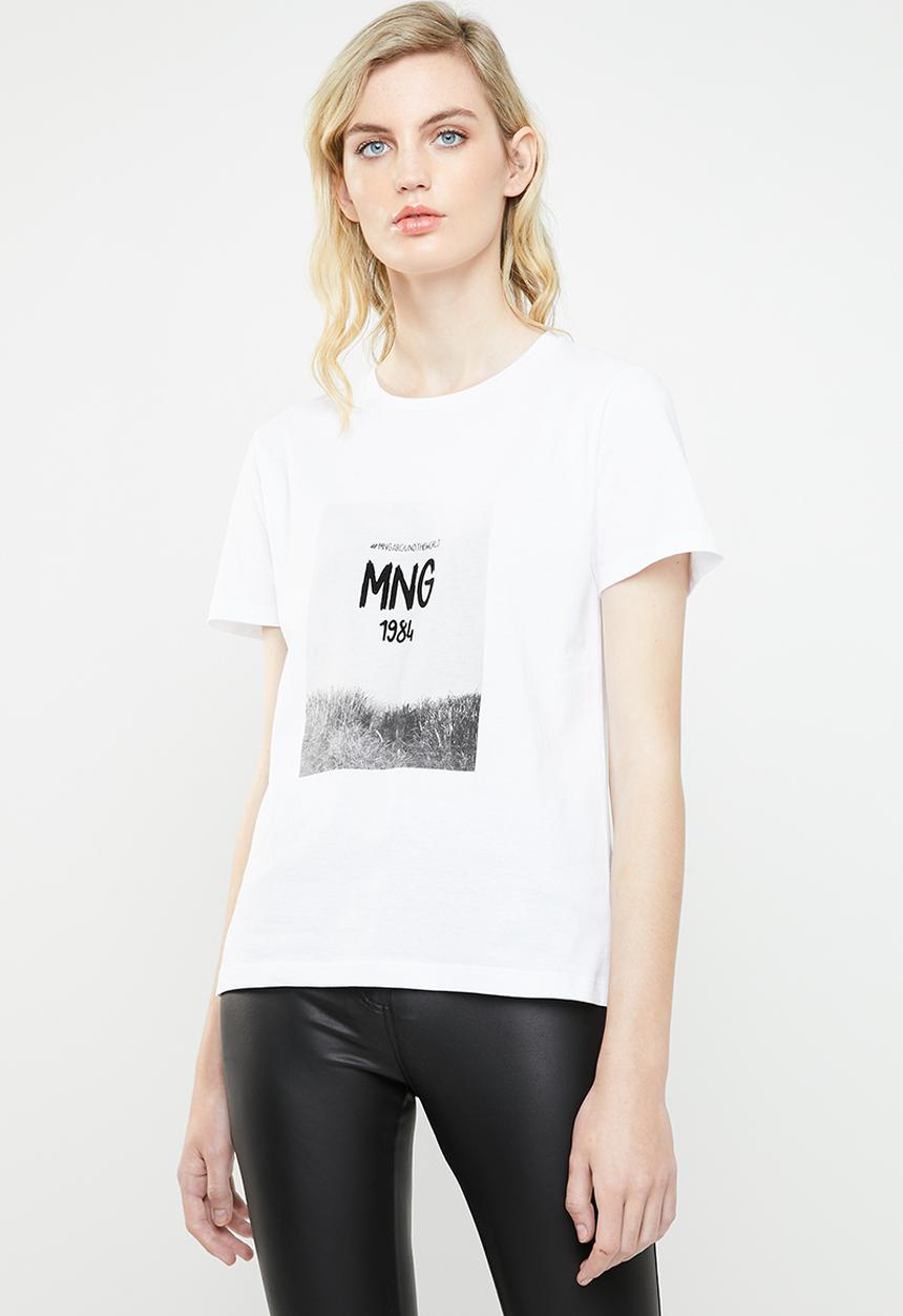MANGO - Logo T-shirt - white