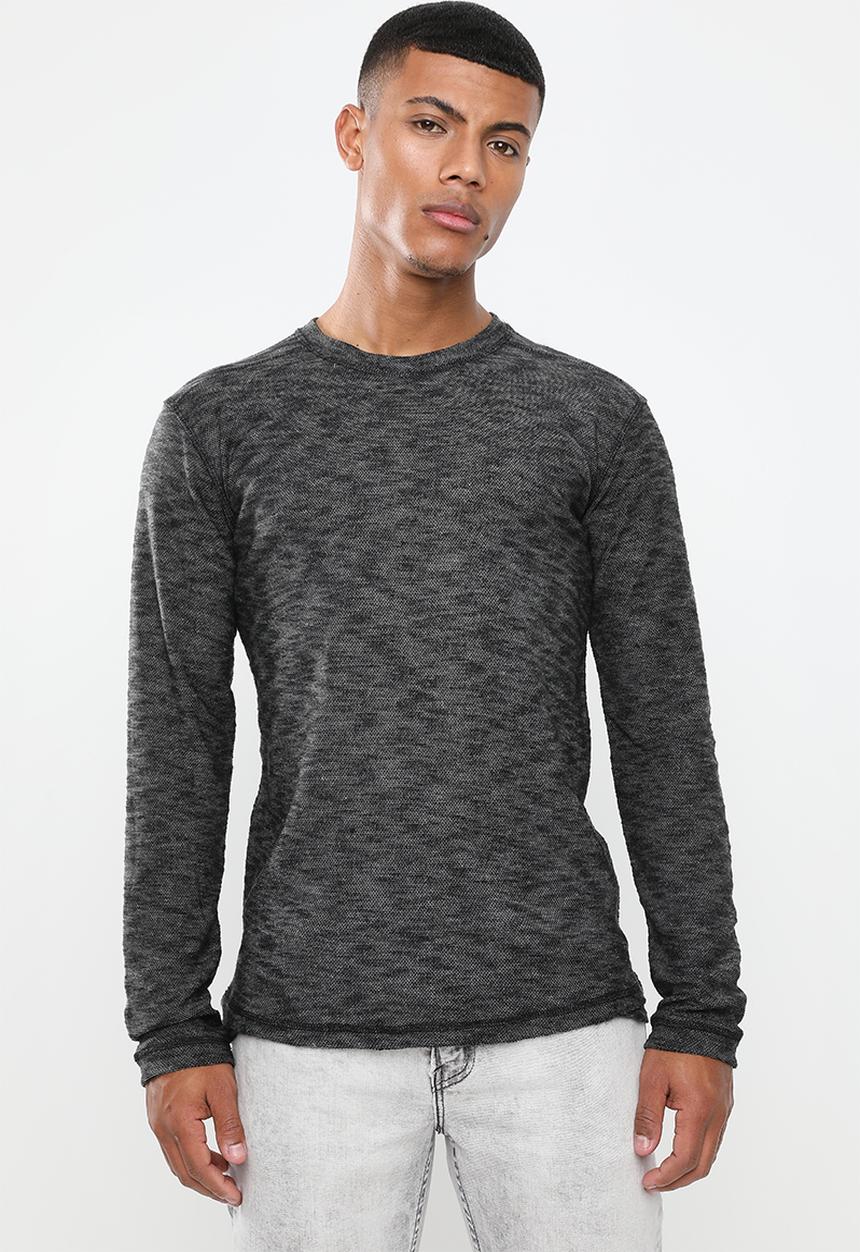 Brave Soul - Mata crew neck sweater - grey
