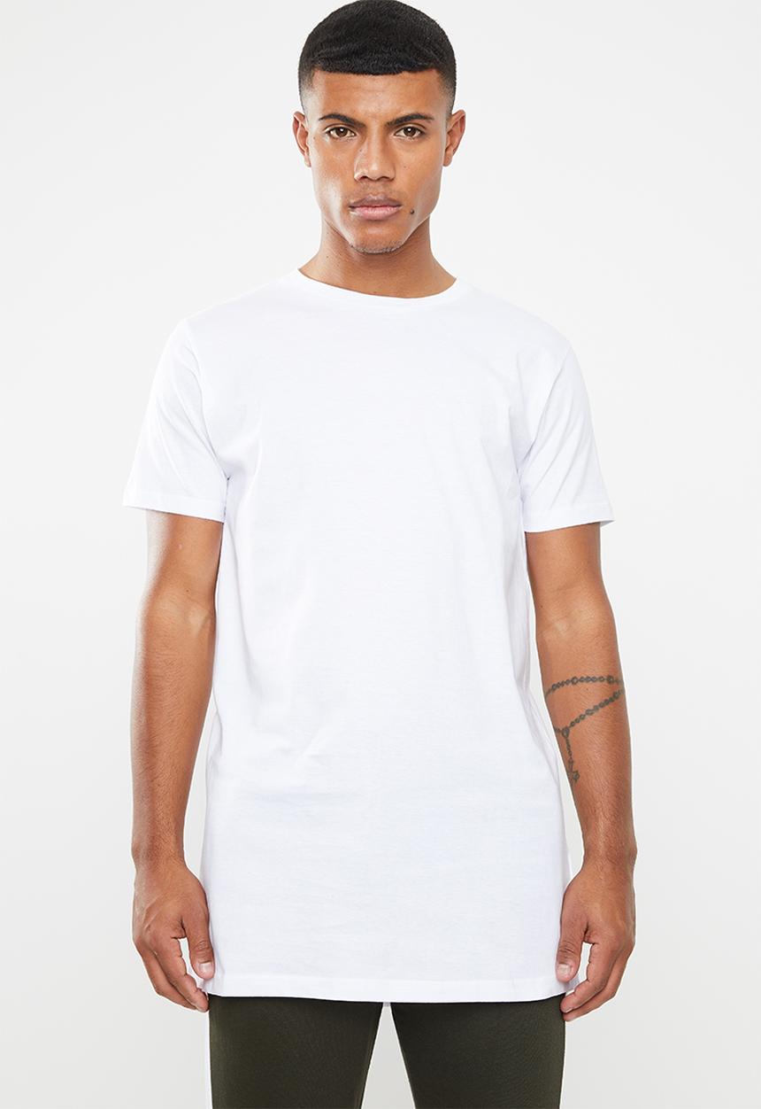 Brave Soul - Harrele longer length tee - white
