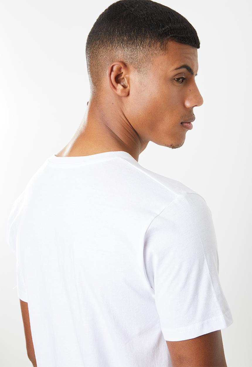 Brave Soul - Harrele longer length tee - white