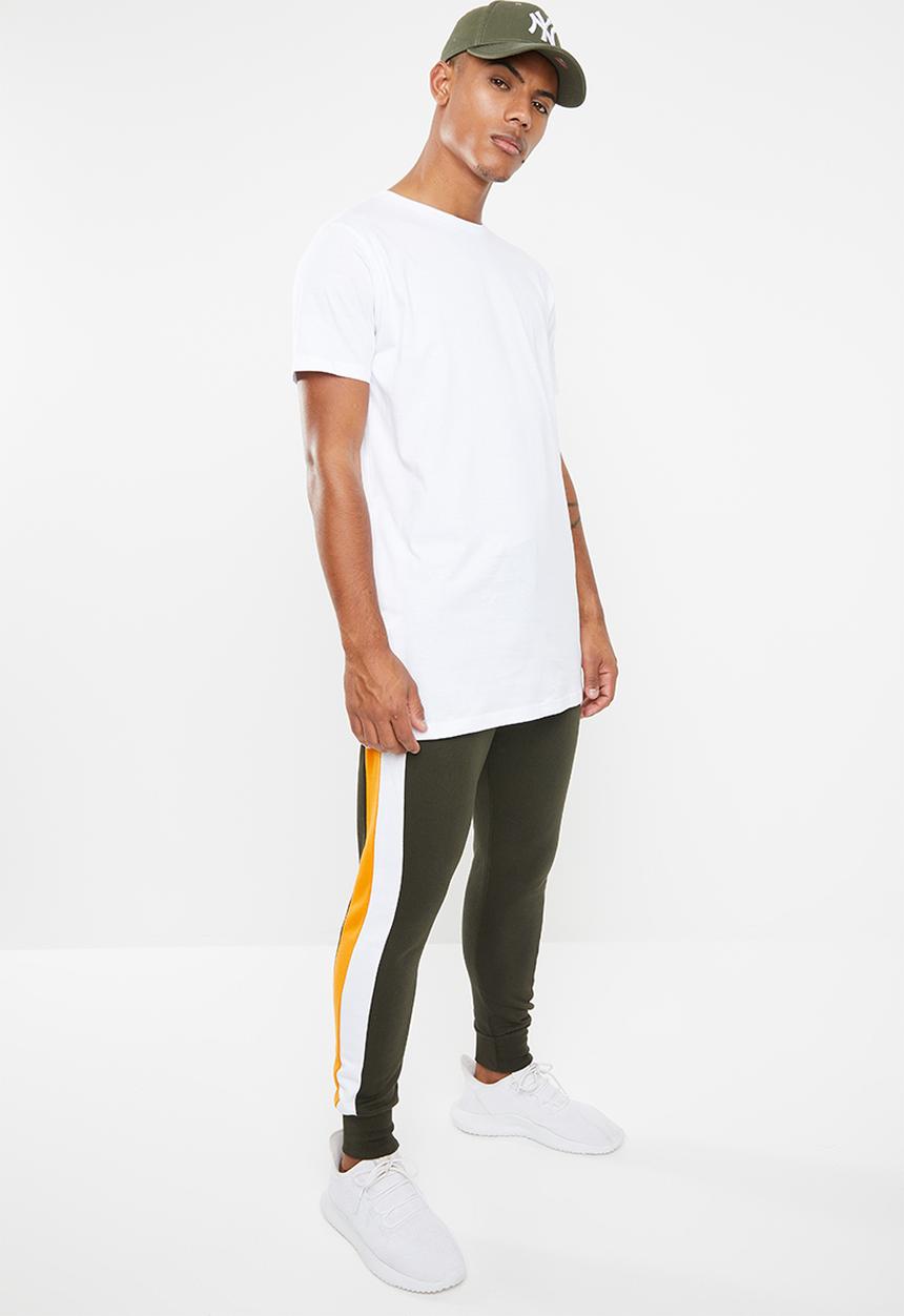 Brave Soul - Harrele longer length tee - white