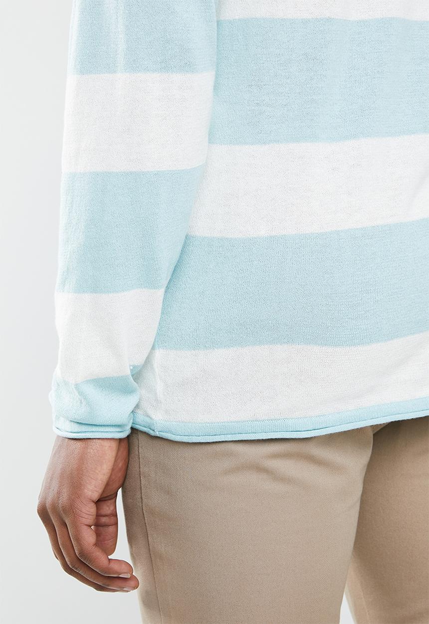Only & Sons - Andreas stripe knit pullover - blue &  white