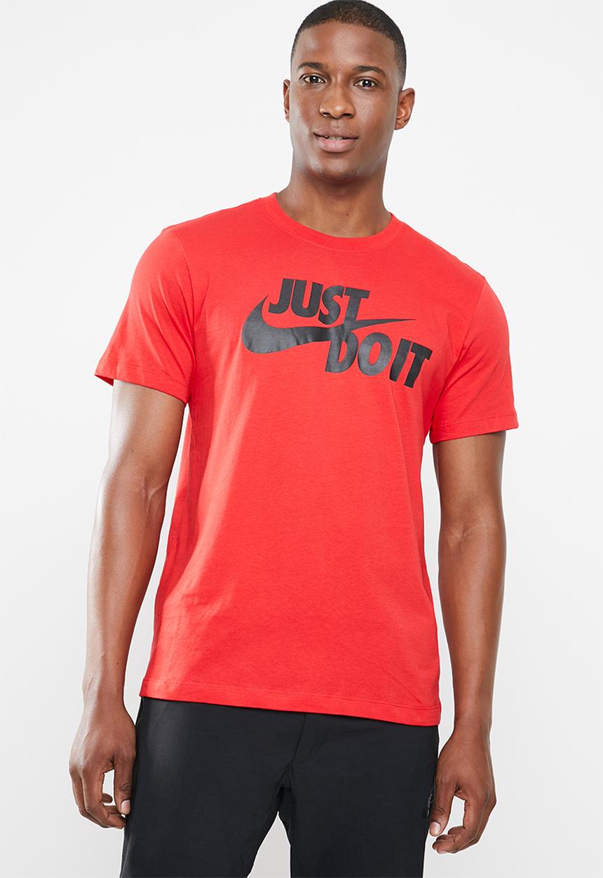 Nike - M NSW tee just do it swoosh - red & black 