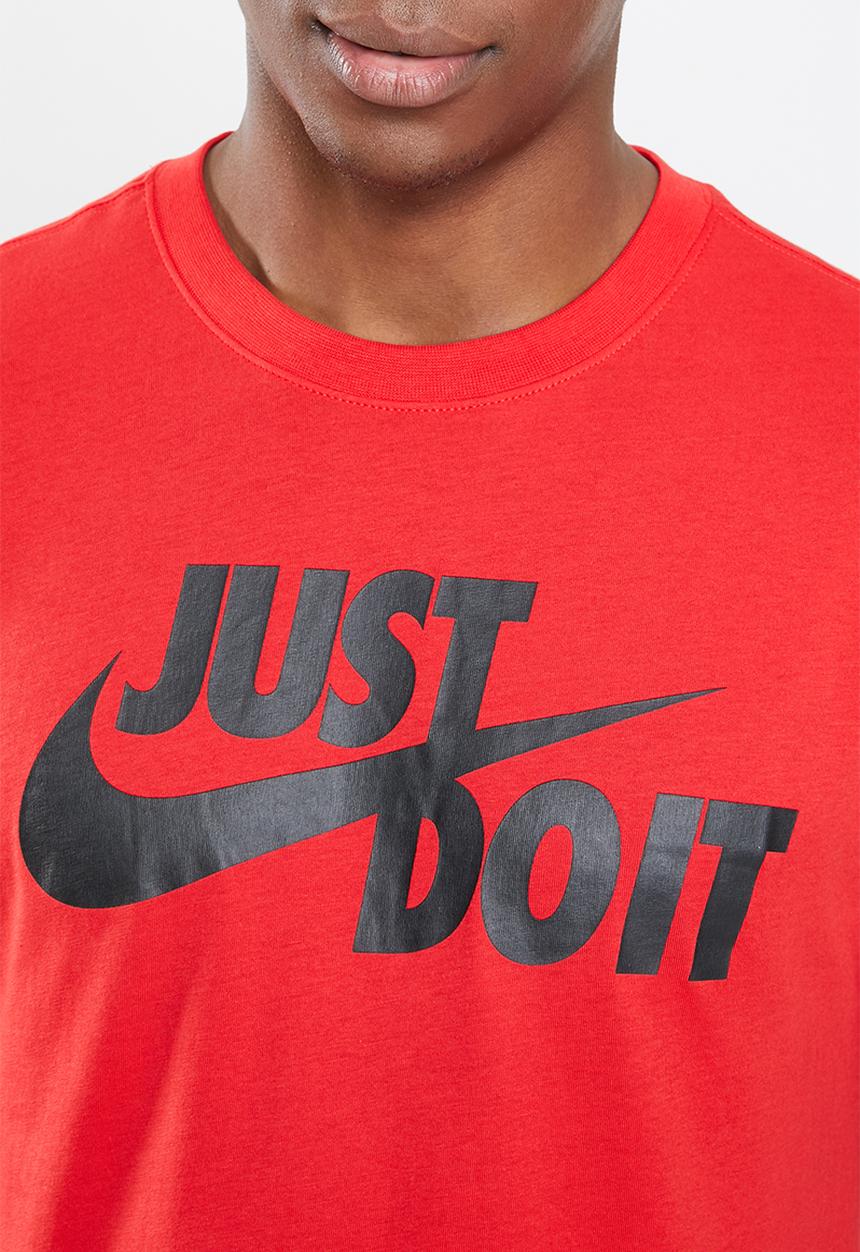 Nike - M NSW tee just do it swoosh - red & black 