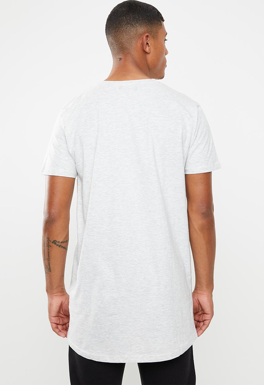 Brave Soul - Harrele longer length tee - grey