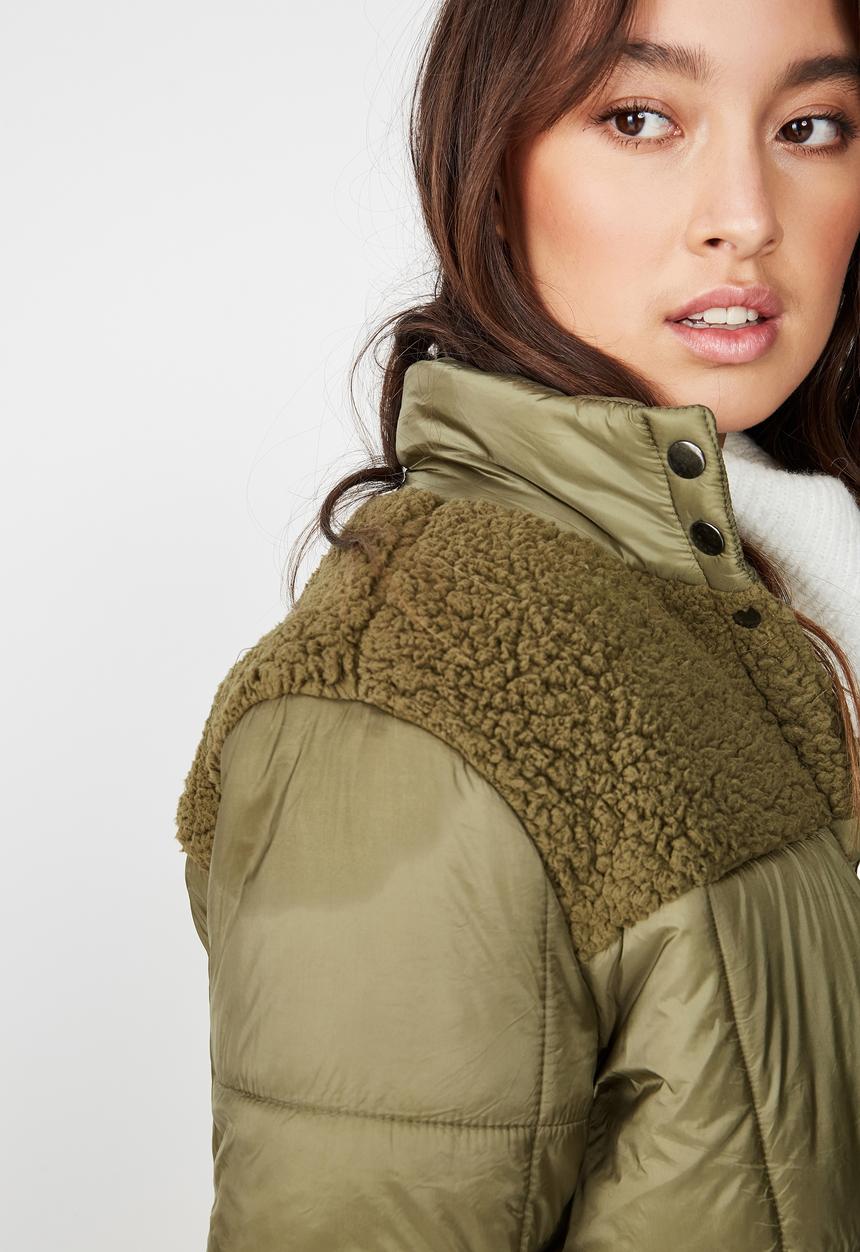 Cotton On - Cosy winter puffer  - green