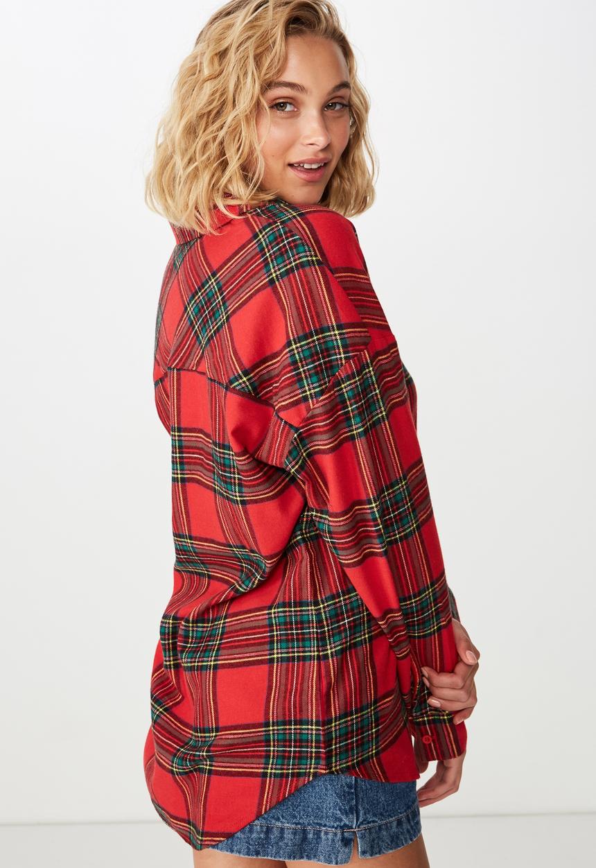 Cotton On - Sasual hudson shirt  - red
