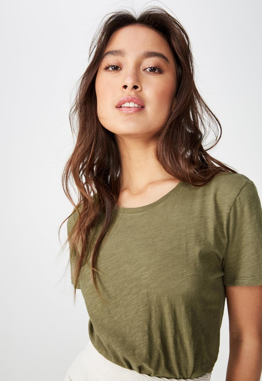 Cotton On - The crew t shirt  - green