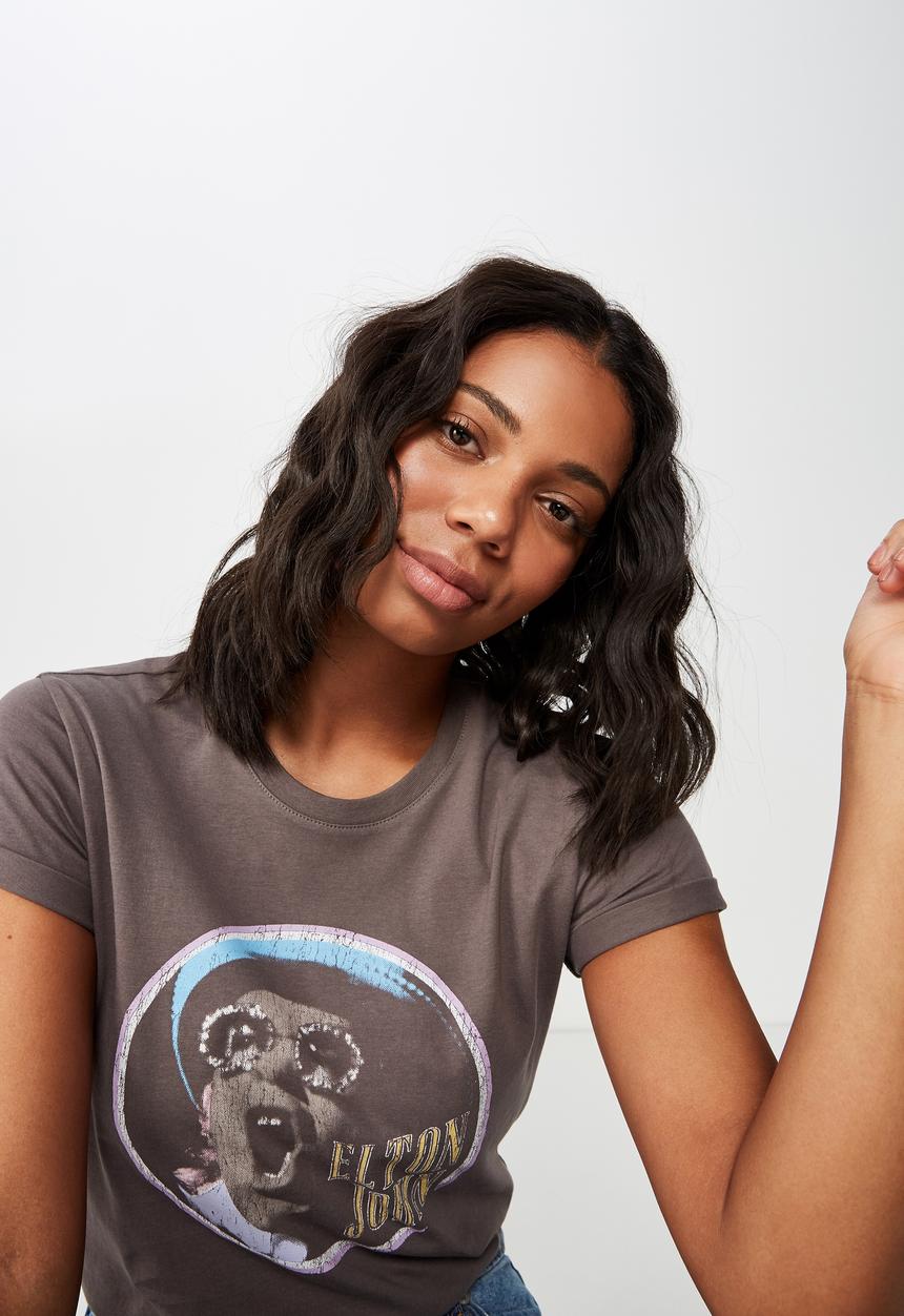 Cotton On - Classic band tee  - grey