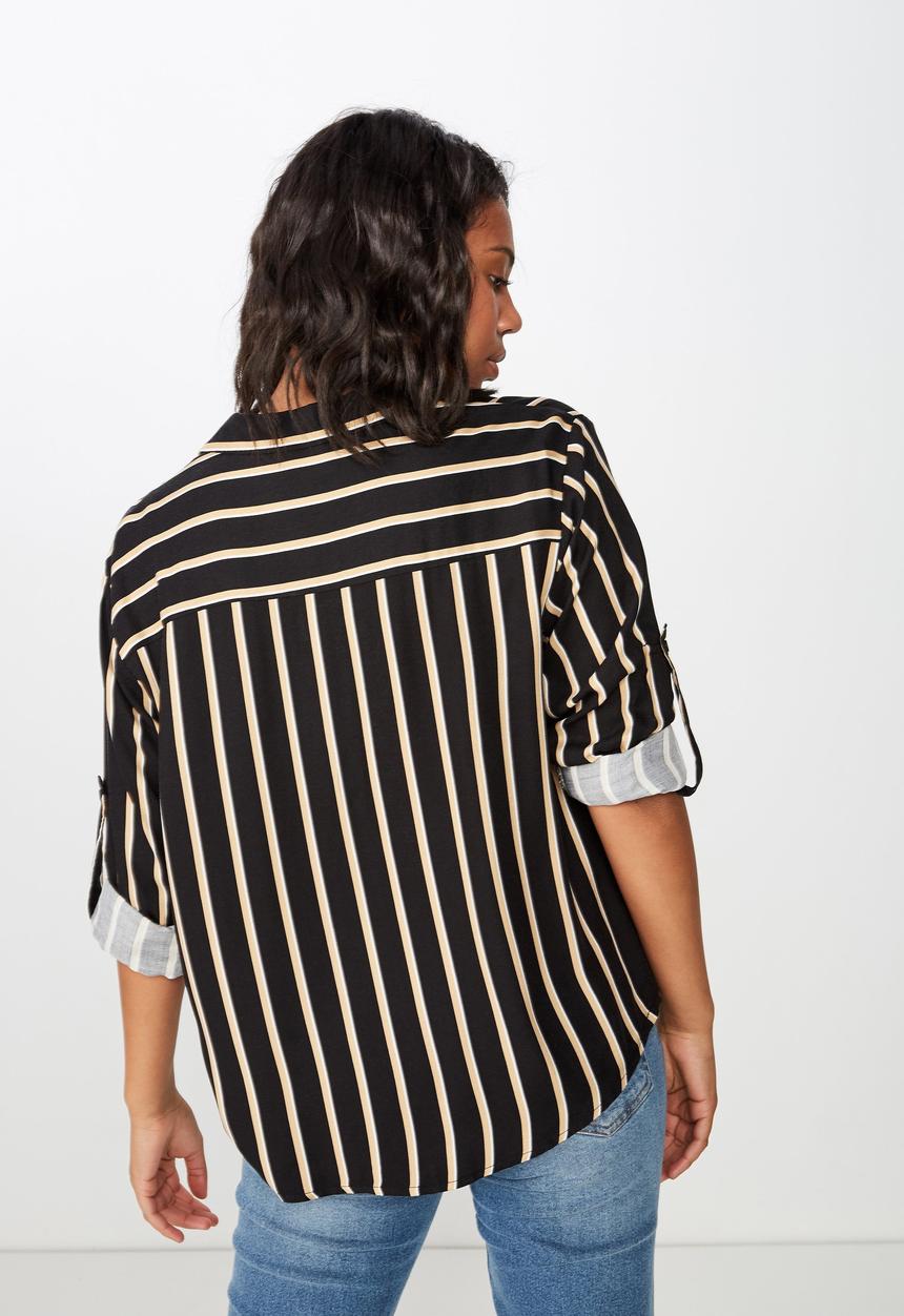 Cotton On - Lisa popover blouse  - black