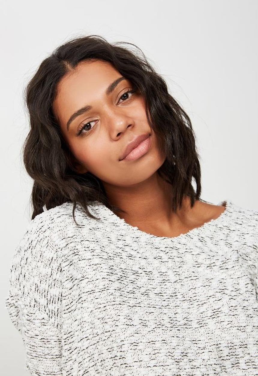 Cotton On - Stacey long sleeve texture top  - white