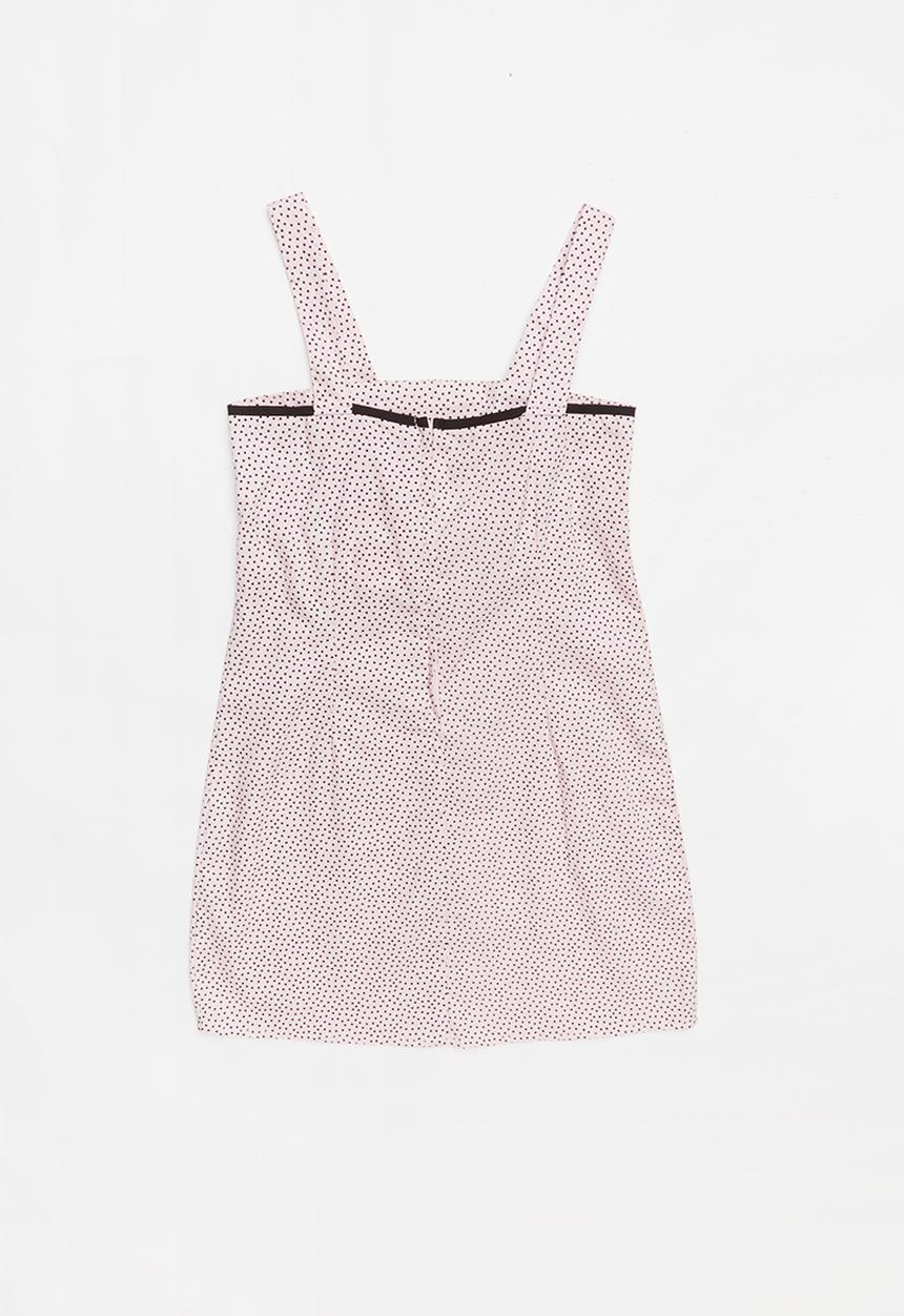 Pop Candy - Bow summer spot printed dress - pink
