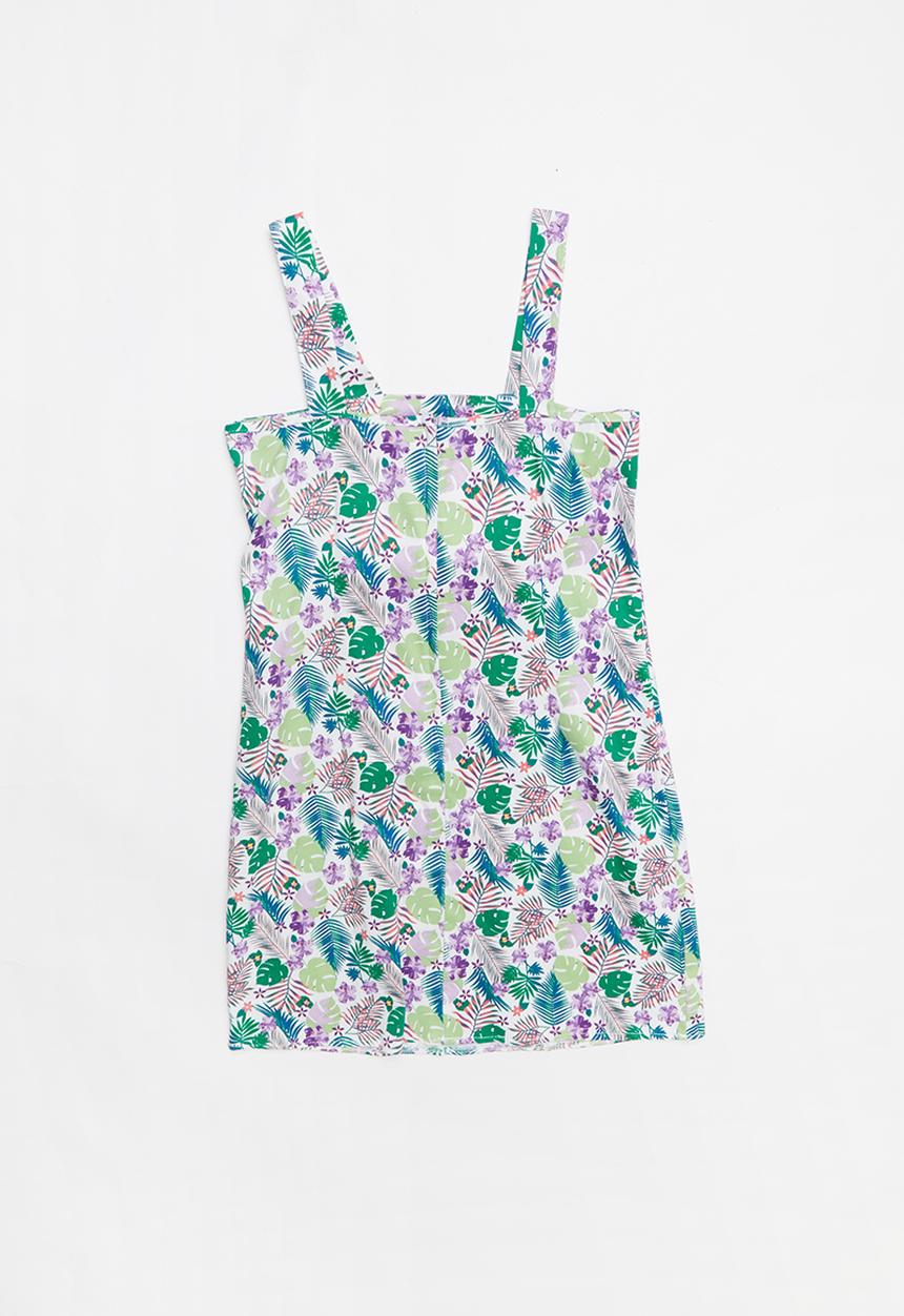 Pop Candy - Bow summer tropical printed dress - multi