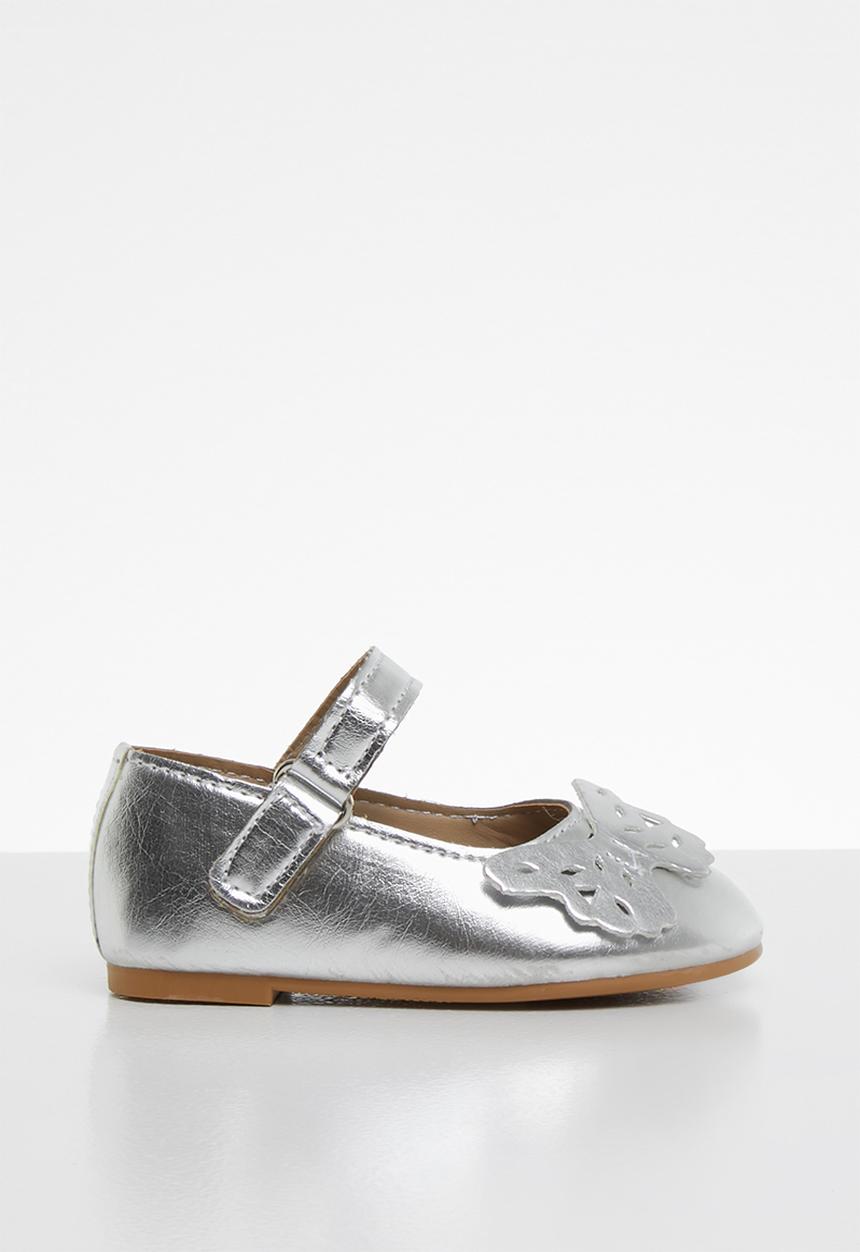 Pop Candy - Printed butterfly pump - silver