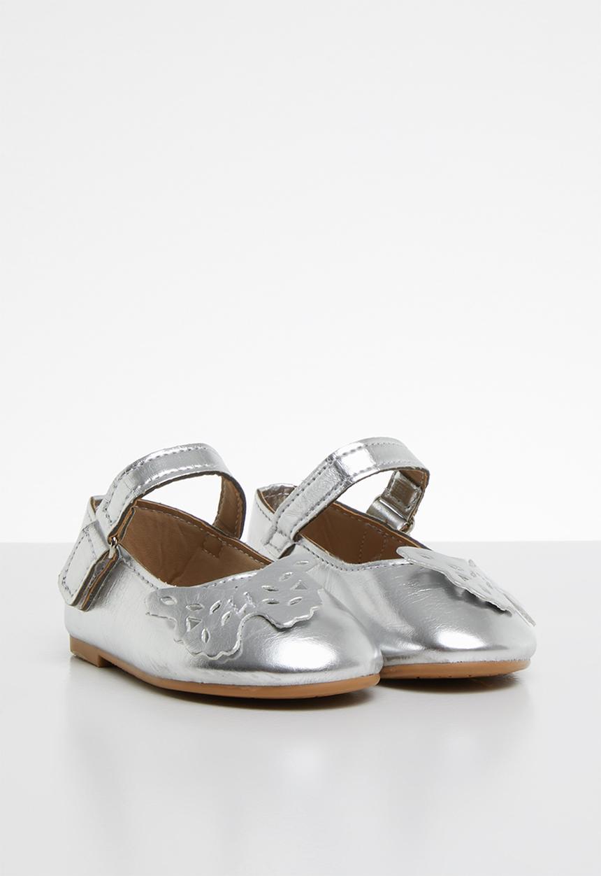 Pop Candy - Printed butterfly pump - silver
