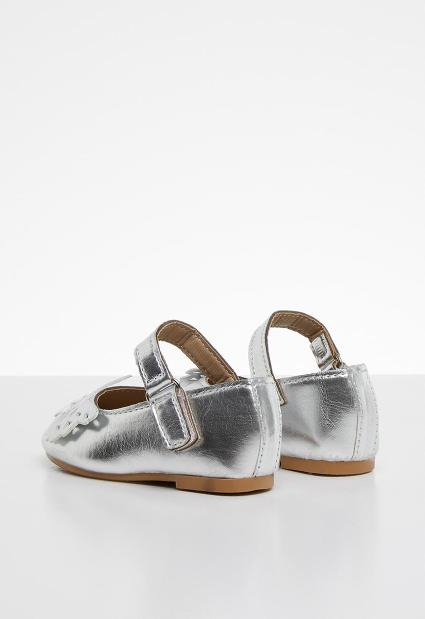 Pop Candy - Printed butterfly pump - silver