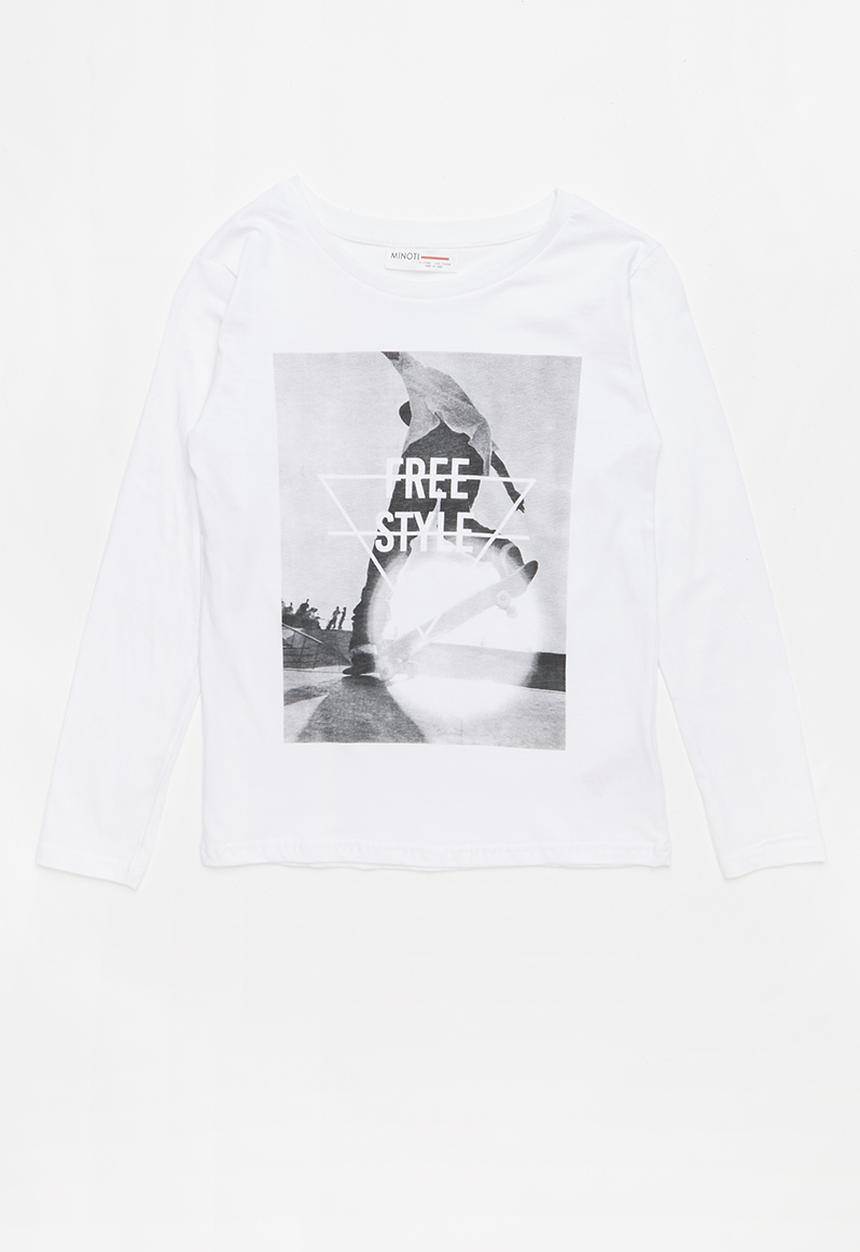 MINOTI - Long sleeve top - white
