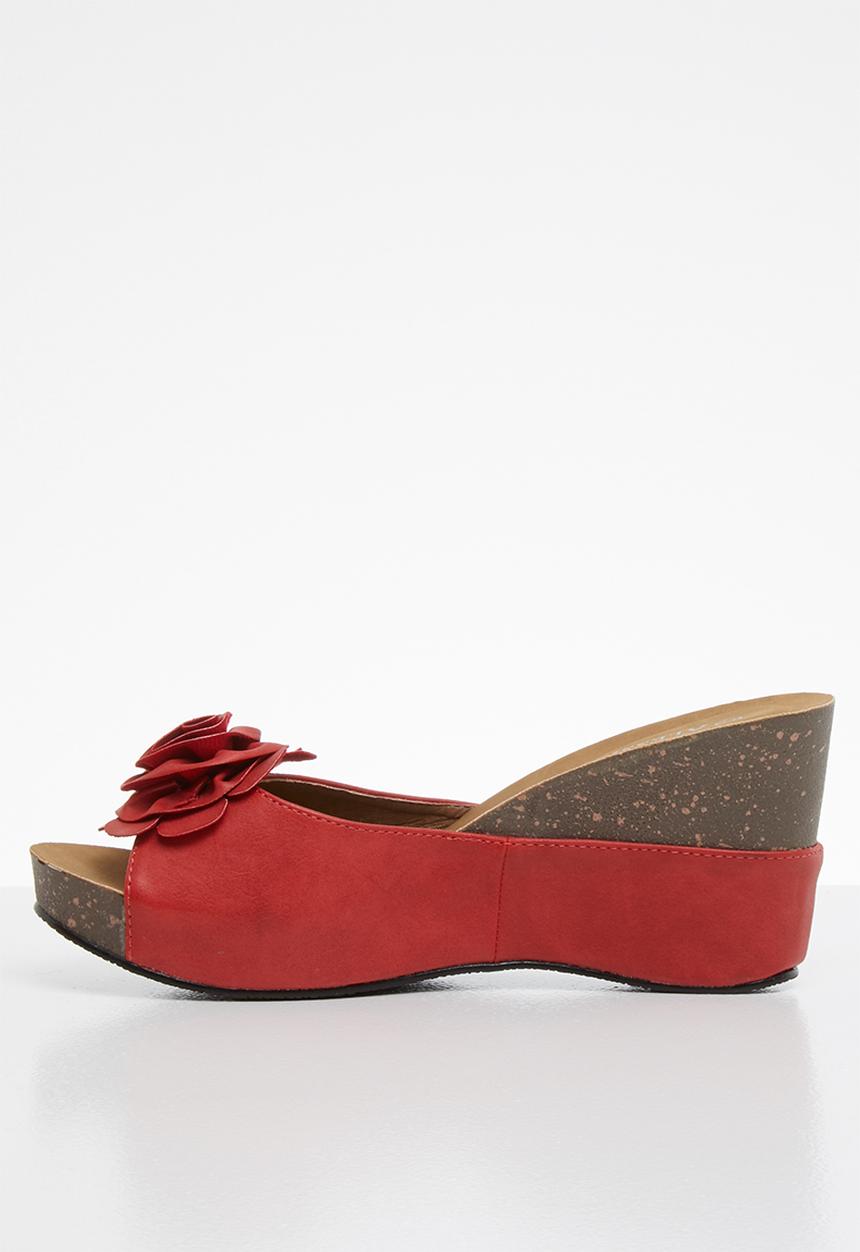 Franco Ceccato - Alessio flower trim wedges - red
