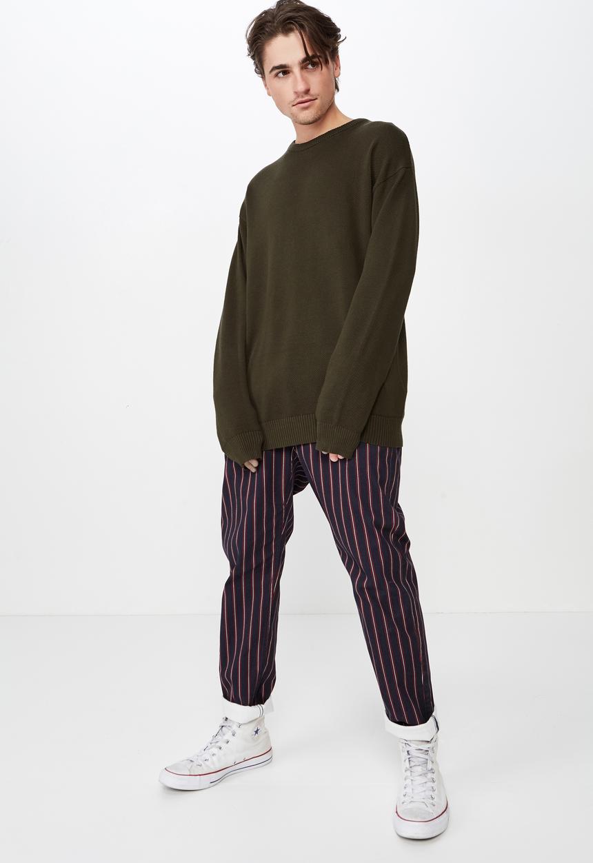 Cotton On - Lightweight crew neck sweater - khaki