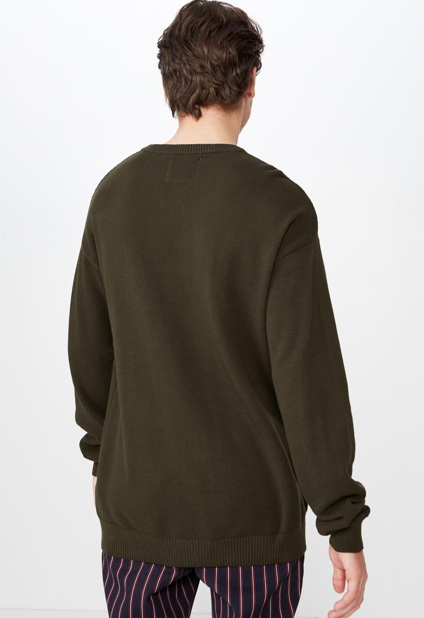 Cotton On - Lightweight crew neck sweater - khaki