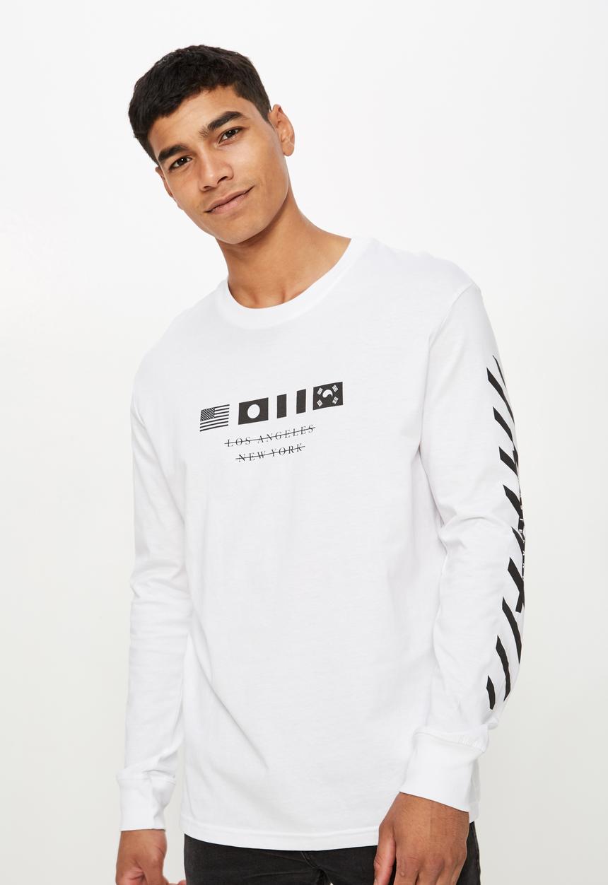 Cotton On - Tbar long sleeve tee - white