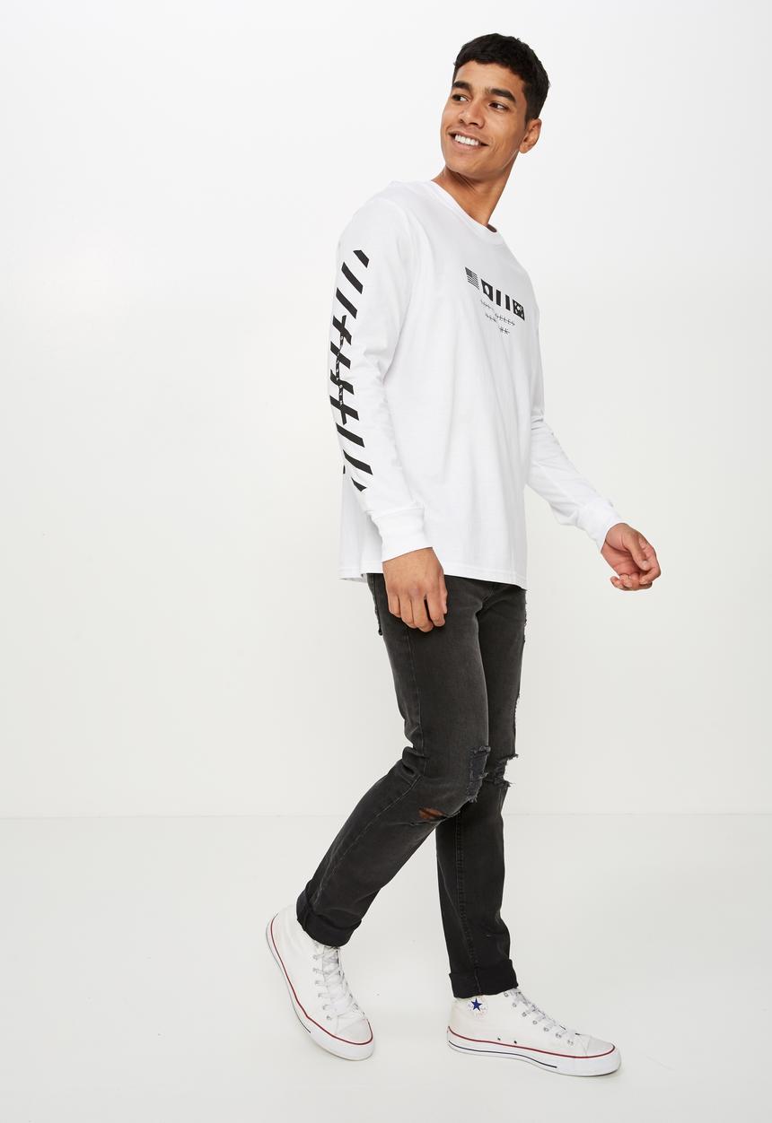 Cotton On - Tbar long sleeve tee - white