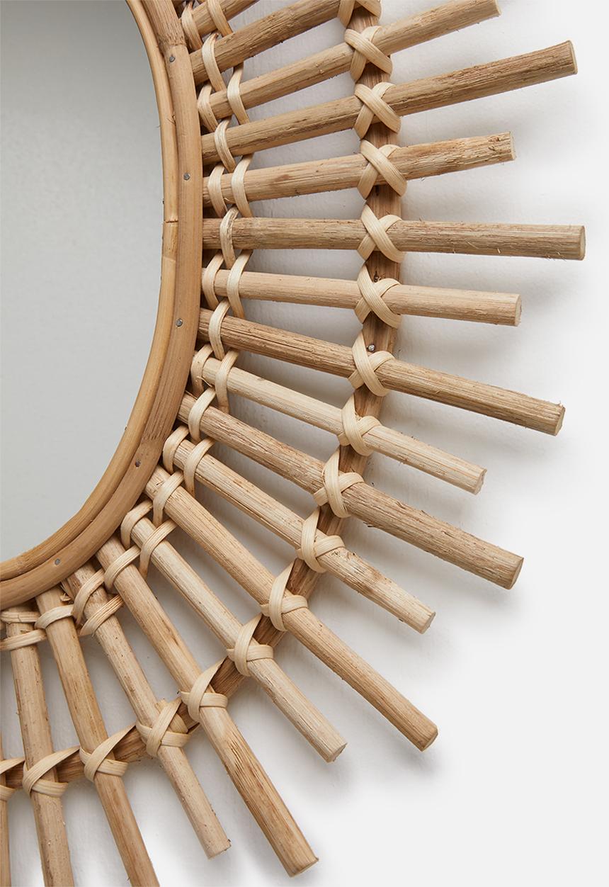 Sixth Floor - Rae rattan mirror - natural