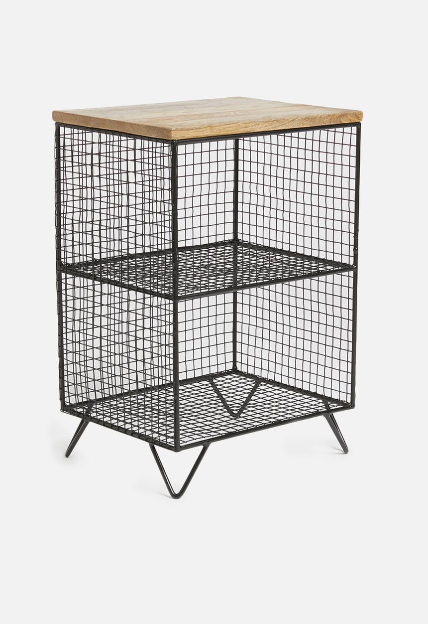 Sixth Floor - Orion side table - black/natural