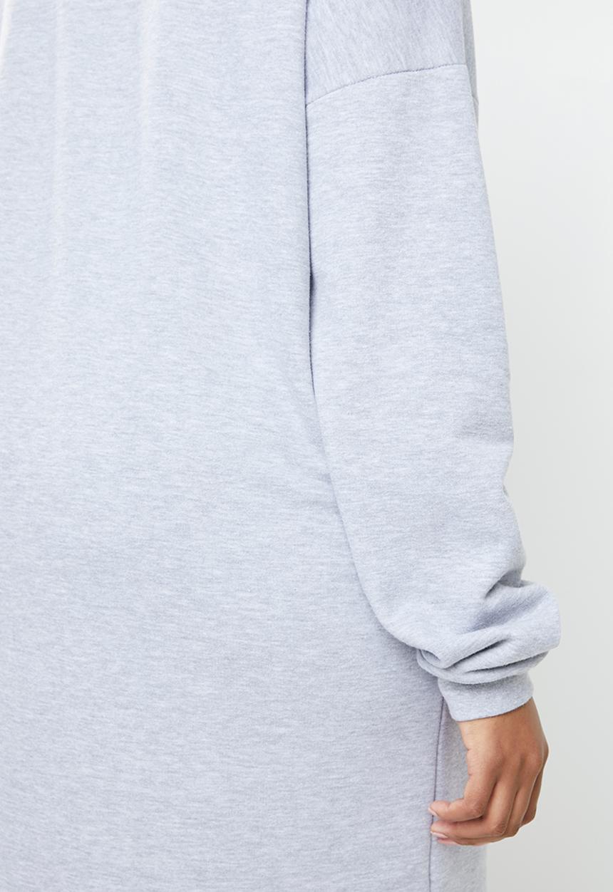 Missguided - Curves oversized sweat dress - grey