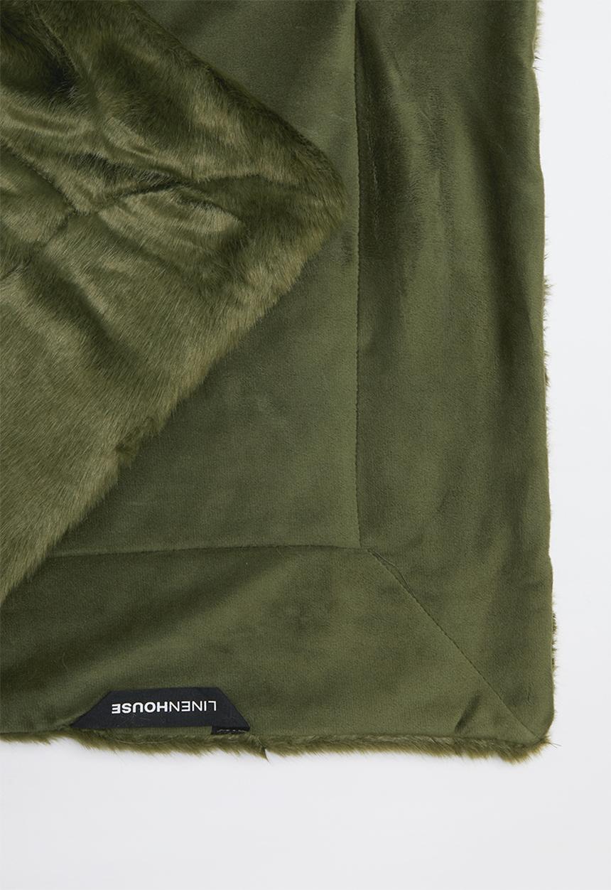Linen House - Selma throw - olive