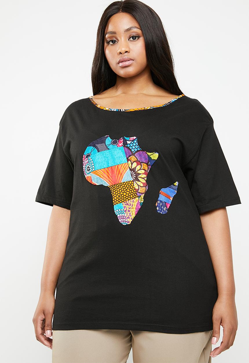 Plus-Fab - Africa T-shirt - black