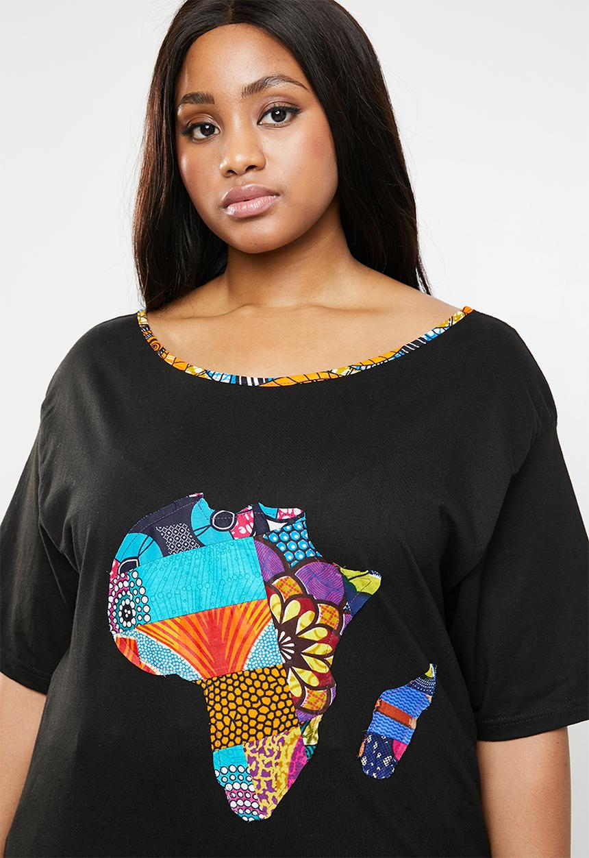 Plus-Fab - Africa T-shirt - black