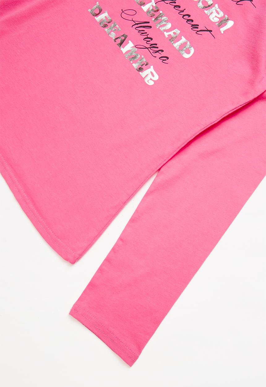 Pop Candy - Flannel pyjama top & bottom - pink & navy