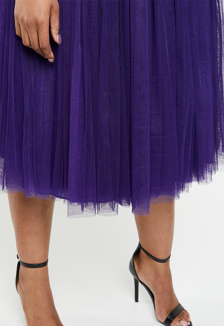 Plus-Fab - Short tulle skirt - purple