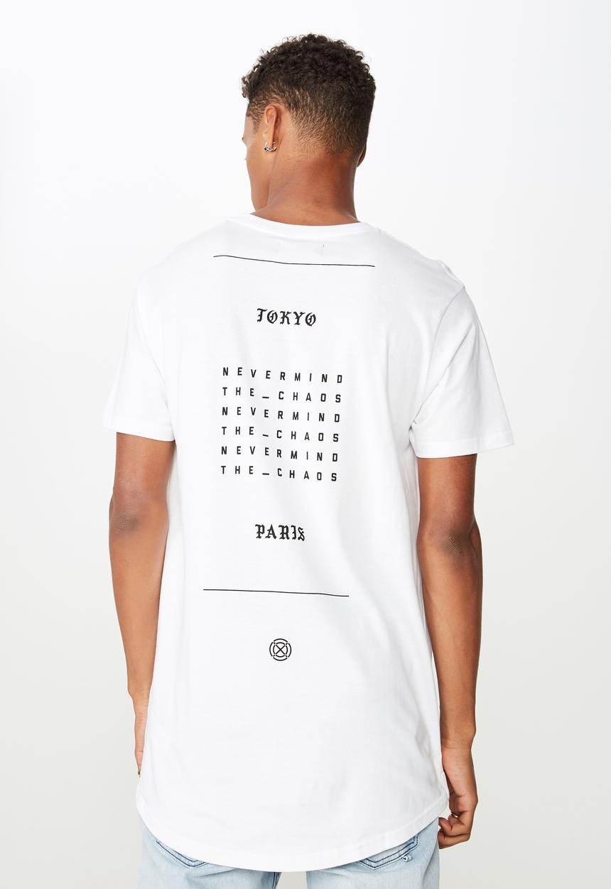 Cotton On - Longline scoop hem short sleeve tee - white