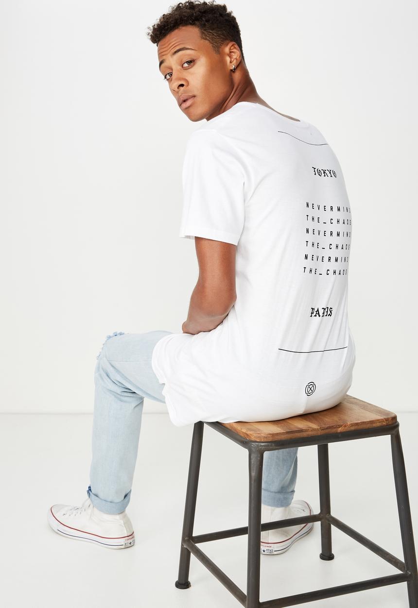 Cotton On - Longline scoop hem short sleeve tee - white