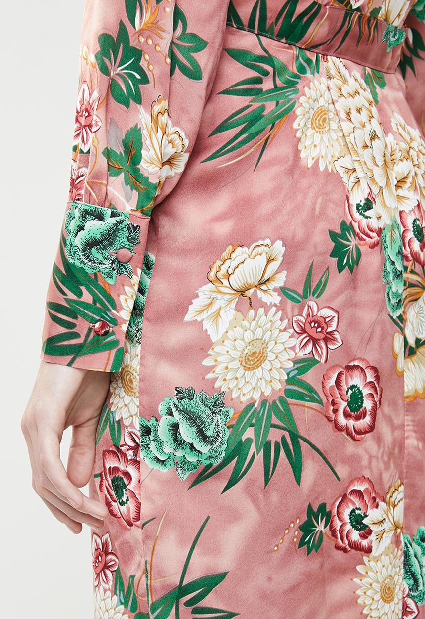 Jacqueline de Yong - Long sleeve kimono - pink