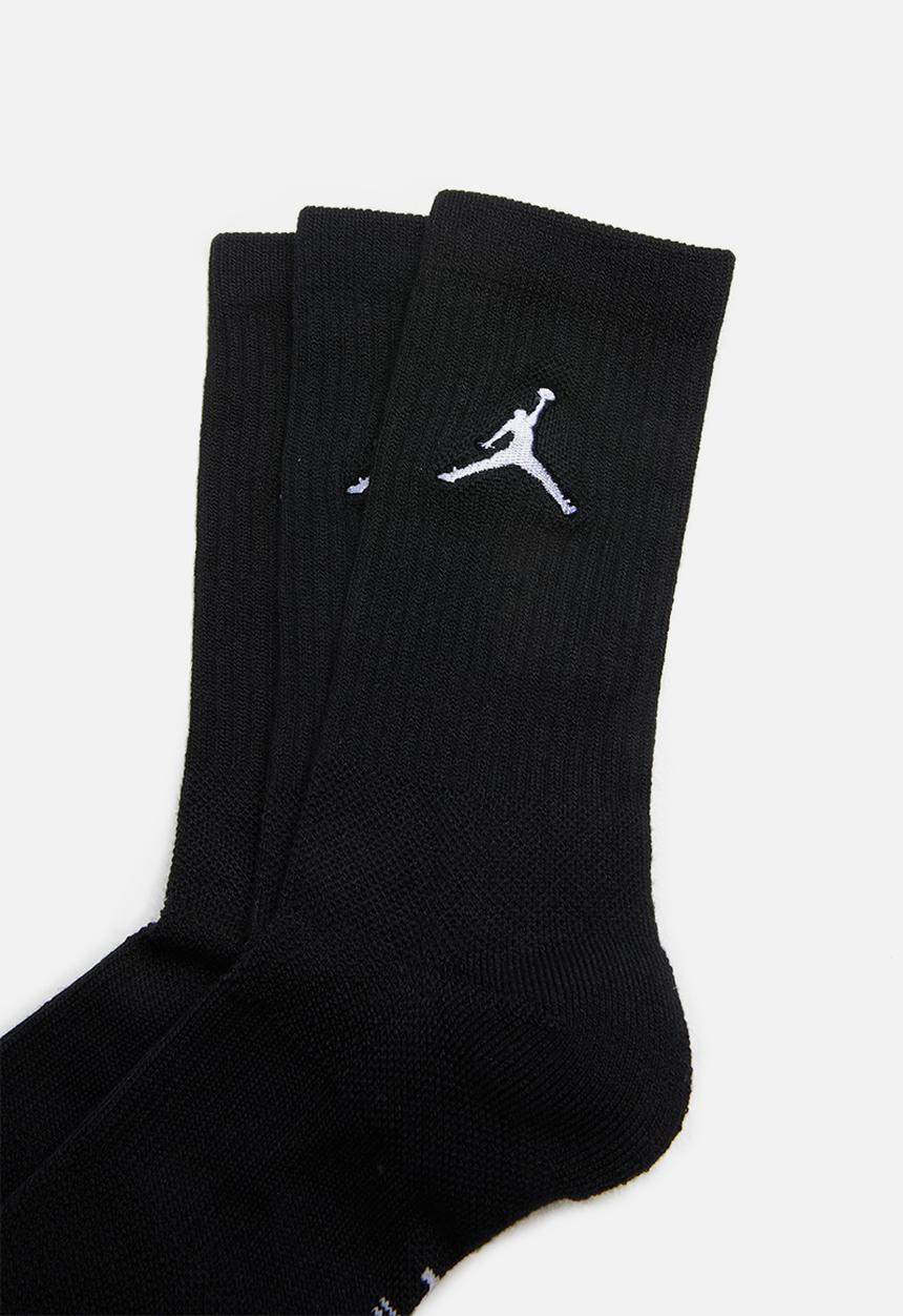 Nike - Jordan jumpman 3 pack crew socks - black