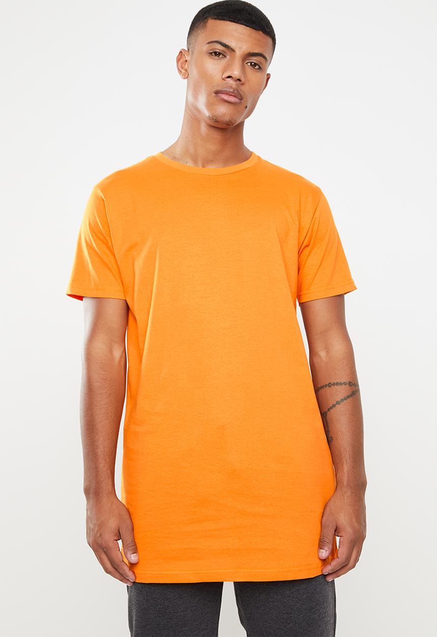 Brave Soul - Harrele longer length tee - orange