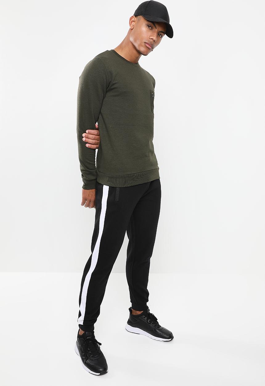 Brave Soul - Majestic joggers - black & white