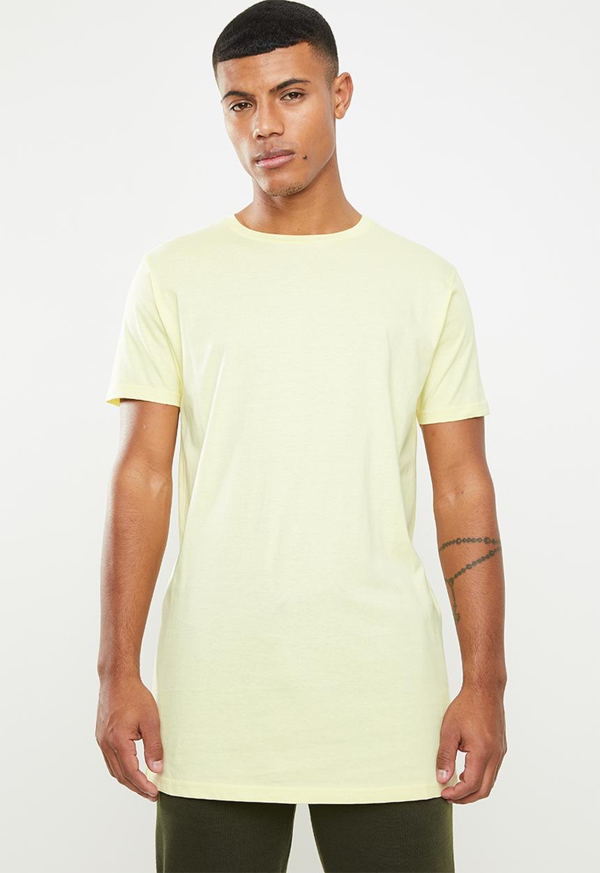 Brave Soul - Harrele longer length tee - yellow
