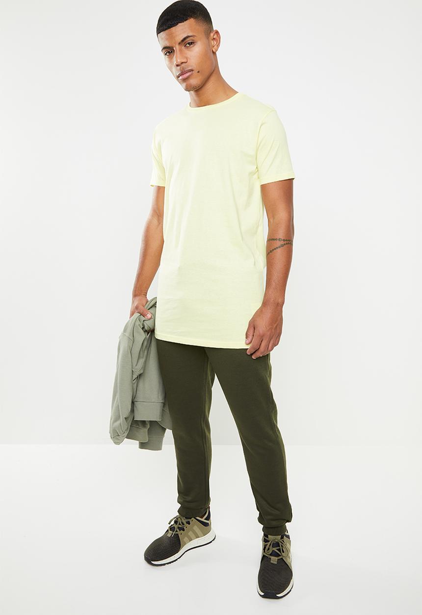 Brave Soul - Harrele longer length tee - yellow